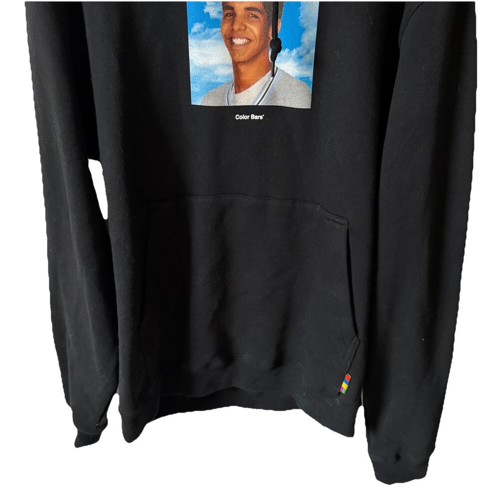 NWT Degrassi Hoodie Mens Medium Sweatshirt Black Pullover Drake Color Bars UO - Picture 5 of 9